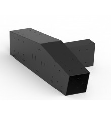 Коннектор стартовый коньковый тройной, правый, угол 10° под брус 100x100 мм и четверти 50x100